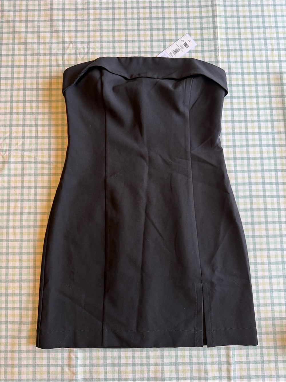 Dynamite Strapless Fold-Over Little Black Dress